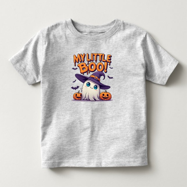 Bebé Mi Camiseta de Bruja Fantasma Boo Pequeña (Anverso)