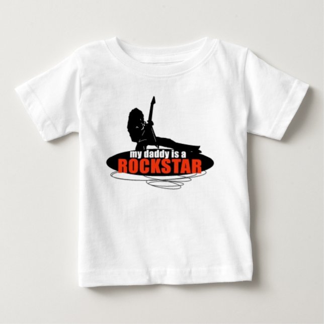 Bebé Mi papá es una camiseta de Rockstar (Anverso)