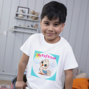 Bebé Mi Primer Amigo – Camiseta de niños dulces con mag