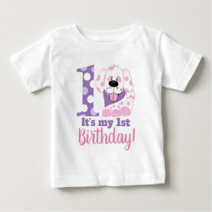 Bebé Mi primer Chica de cumpleaños, Camiseta de perro p