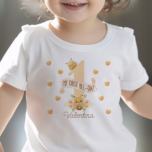 Bebé "mi primer día de abeja" camiseta linda para el pr