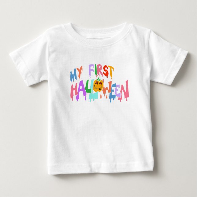 Bebé Mi Primera Camiseta de Halloween - Cute Spooky Bab (Anverso)