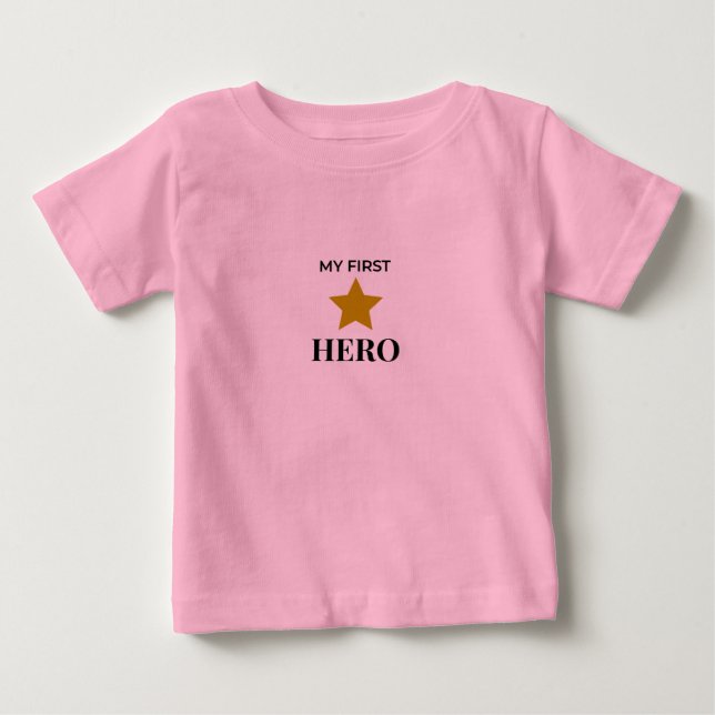 Bebé Mi primera camiseta de héroe – Día del Padre senti (Anverso)