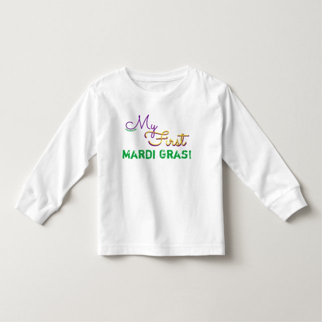 Bebé Mi primera camiseta de Mardi Gras (Anverso)