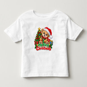 Bebé Mi Primera Camiseta de Osito de Navidad (Niño)