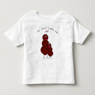 Bebé Mi tía me ama la camiseta de la hormiga