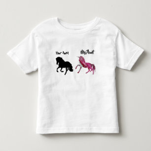 Bebé Mi Tía Tu Camiseta de Niño Unicornio Rosa