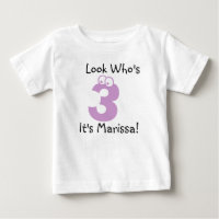 Mira quién cumple 3 años Camiseta de cumpleaños pe