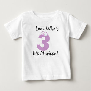 Bebé Mira quién cumple 3 años Camiseta de cumpleaños pe
