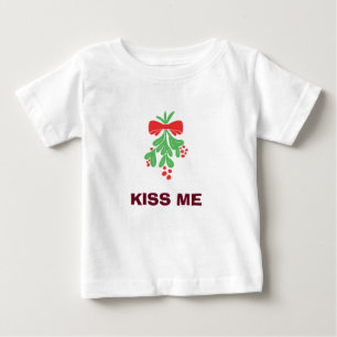 BEBÉ MISTLETA DE BEBÉ/BESAR LA CAMISETA DE TIPO