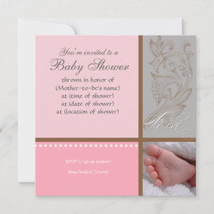 Bébé Modern Swirl n Dot - Invitación a la ducha pa