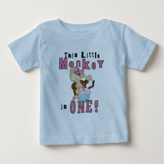 Bebé Mono Fiesta Rosa 1.ª camiseta de cumpleaños y rega