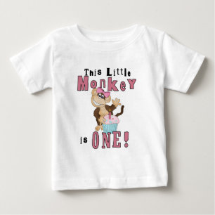 Bebé Mono Fiesta Rosa 1.ª camiseta de cumpleaños y rega