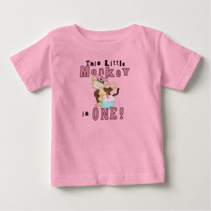 Bebé Mono Fiesta Rosa 1.ª camiseta de cumpleaños y rega