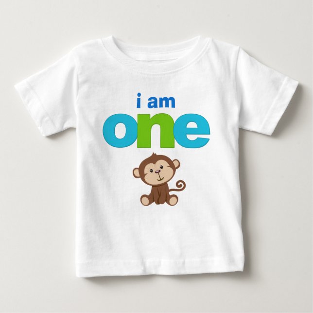 Bebé Mono Primer Camiseta de Cumpleaños Niño Pequeño (Anverso)