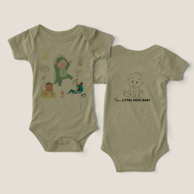 Bebé mono tierno y suave – Bella+Canvas Tri-Blen (Diseño Anverso y Reverso)