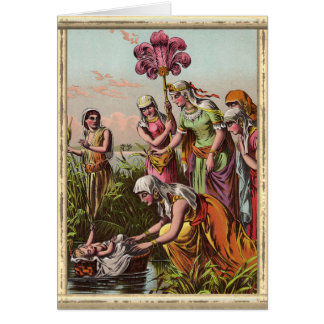 Bebé Moses en una pintura de la cesta