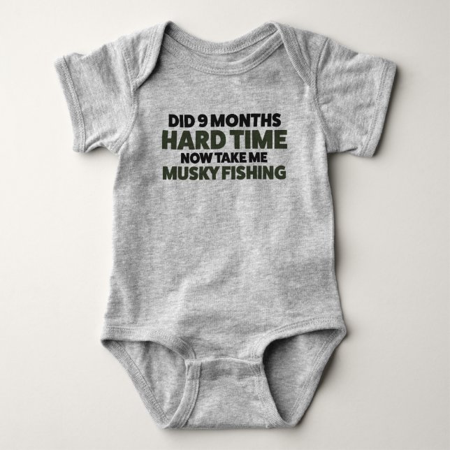 Bebé Musky Fishing Jersey Bodysuit Shirt (Anverso)