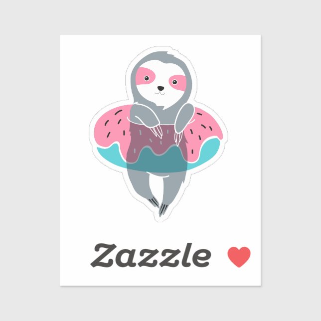 Bebé nadando en la piscina pegatina (Hoja)