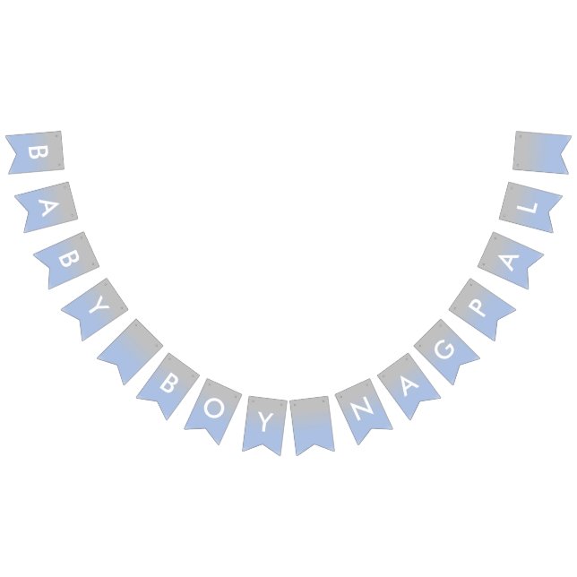 Bebé Nagpal bandera azul y de plata de Ombre (Todo)