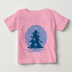 Bebé Navidades azules Camiseta de la camiseta navideña 