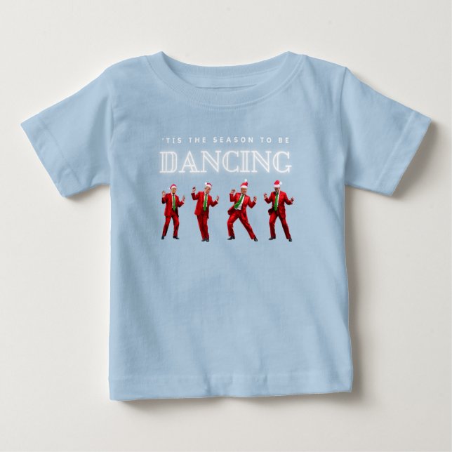 Bebé Navidades bebés camiseta de Trump Dancing (Anverso)