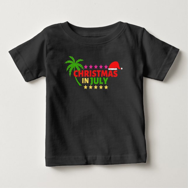 Bebé NAVIDADES DE LA Camiseta DE JULIO (Anverso)