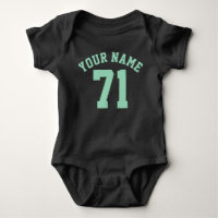 Bebé negro y verde de menta | Deportes Jersey Desi