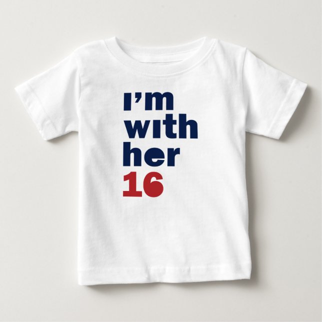 Bebé Nena, estoy con su camiseta de Hillary 2016 (Anverso)