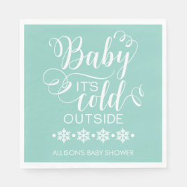 Bebé neutral hace frío fuera de la servilleta de B