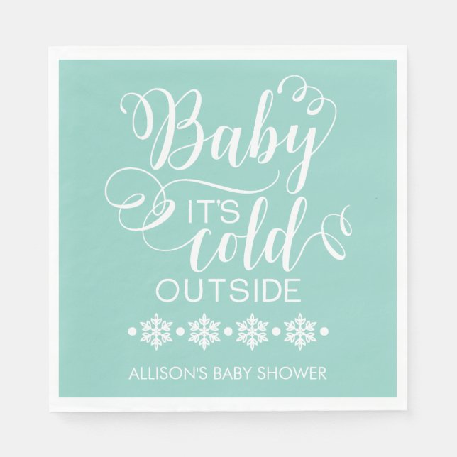 Bebé neutral hace frío fuera de la servilleta de B (Anverso)