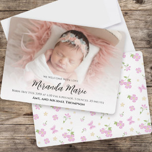 Bebé Niña Recién Nacida Foto Superposición Texto F