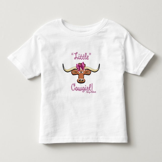 Bebé Niñita de vaca, camiseta de vaca longhorn (Anverso)