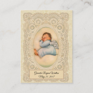 Bebé niño bautismo recuerdo tarjeta sagrada