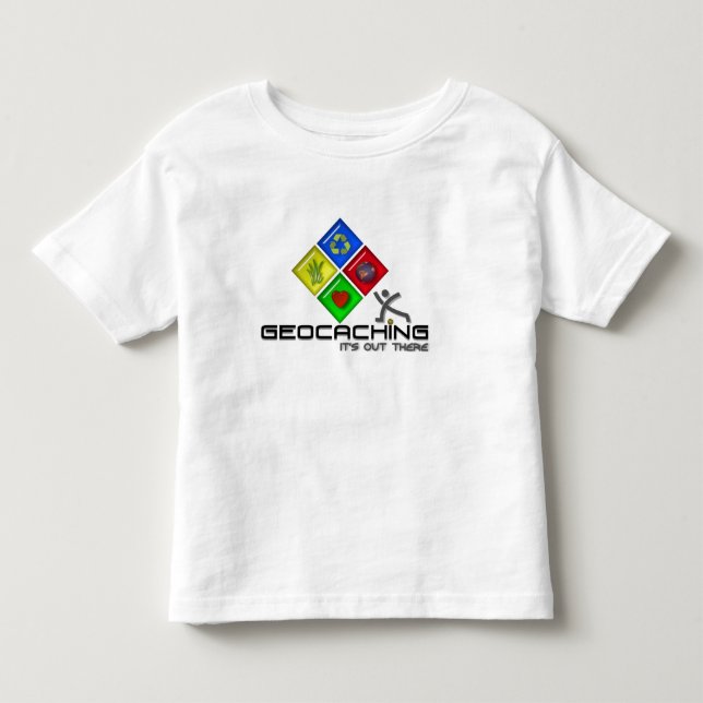 Bebé Niño de la camiseta de Geocaching Stickman (Anverso)