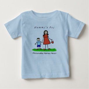 Bebé Niño de mamá - Madre de Brunette y camiseta de hij