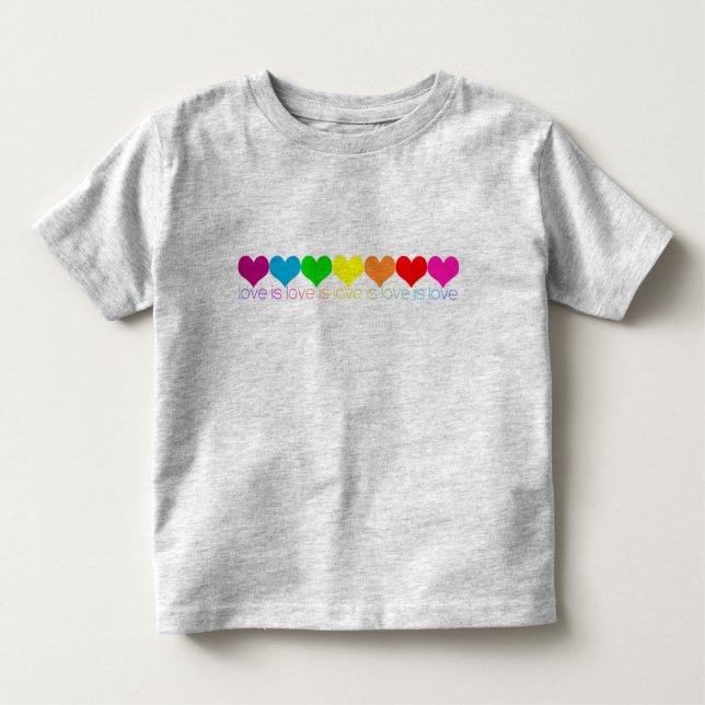 Bebé Niño Orgullo Arcoiris El amor es una camiseta de a (Anverso)