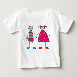 Bebé Niño Personalizado y Chica igual a camiseta de amo