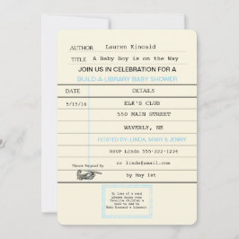 Bebé Niño Vintage Ducha del libro de tarjetas de b