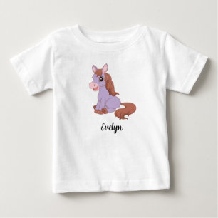 Bebé Niños personalizados Chicas de caballos Camiseta b