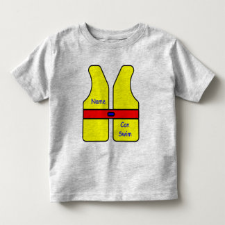 Bebé Nombre de la Chaqueta de Vida Puedo Nadar Camiseta