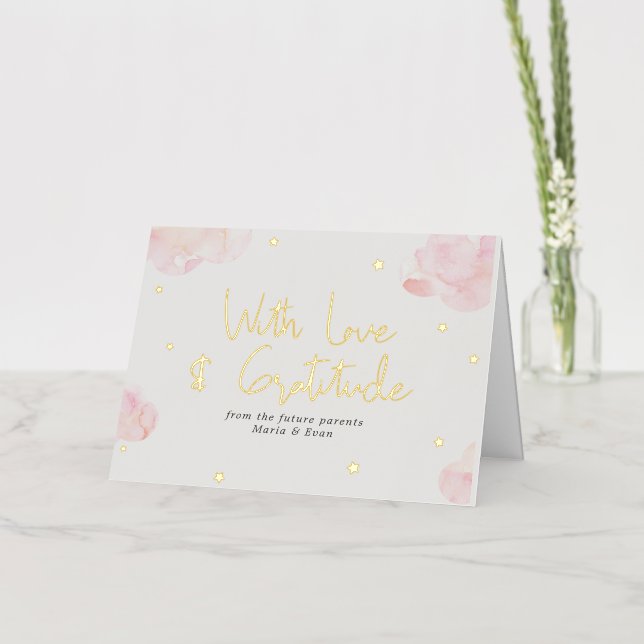 Bebé Nubes Rosa Estrellas Chicas Gracias (Flor)