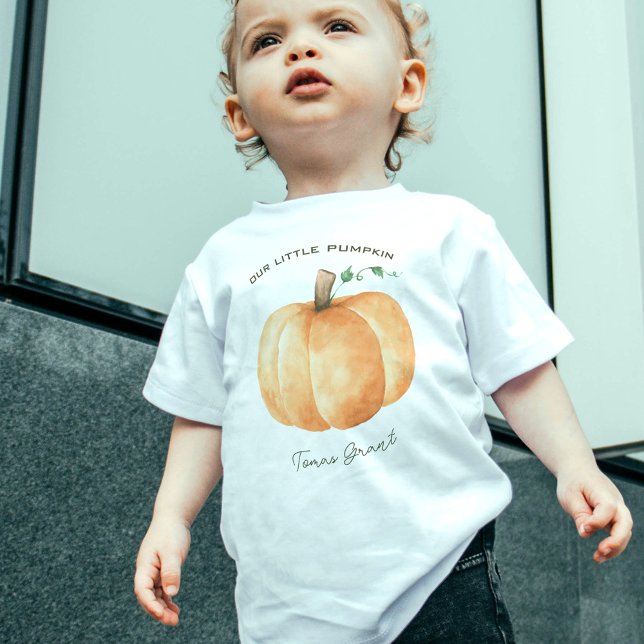 Bebé Nuestra pequeña calabaza primera camiseta de cumpl (Our Little Pumpkin First Birthday T-Shirt
)