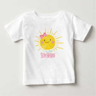 Bebé Nuestra pequeña camiseta de verano de Chica rosado