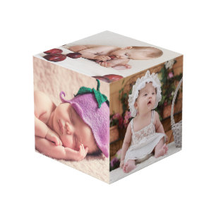 Bebé o niños personalizados de la familia 4" cubo