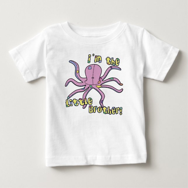 Bebé Octopus Soy la camiseta de Little Brother (Anverso)
