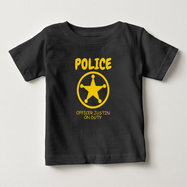 Bebé Oficial de policía educado en camiseta con insigni (Anverso)