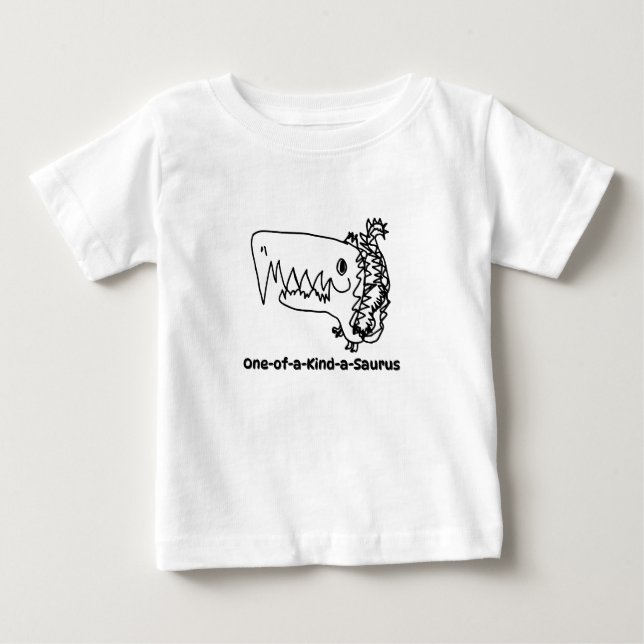Bebé One-of-a-Kind-a-Saurus | Camiseta de Dinosaurio Di (Anverso)