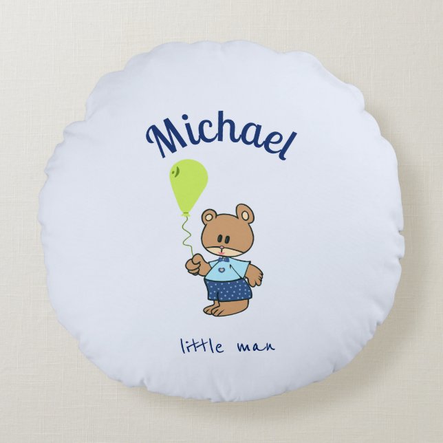 Bebé oso Almohada redonda (Anverso)