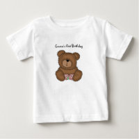 Oso de peluche con flores camiseta infantil